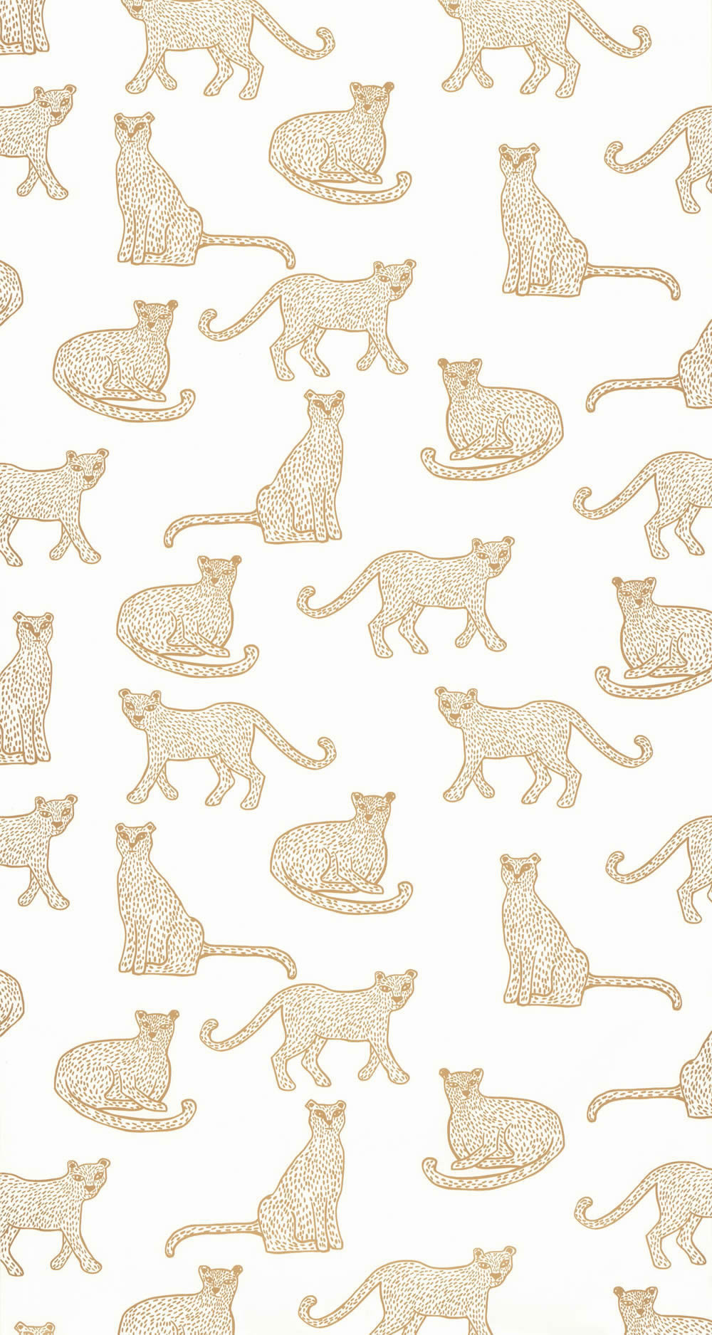 Vliestapete Raubkatzen Tiere weiß gold LGG104390239