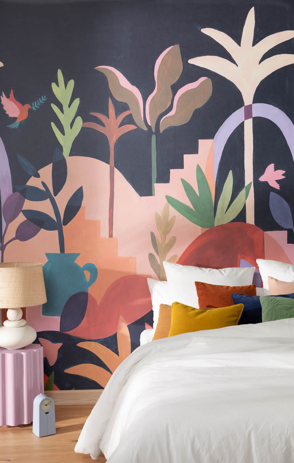 Wandbild Bunt Palmen Vase Caselio Imagination IMG102214312