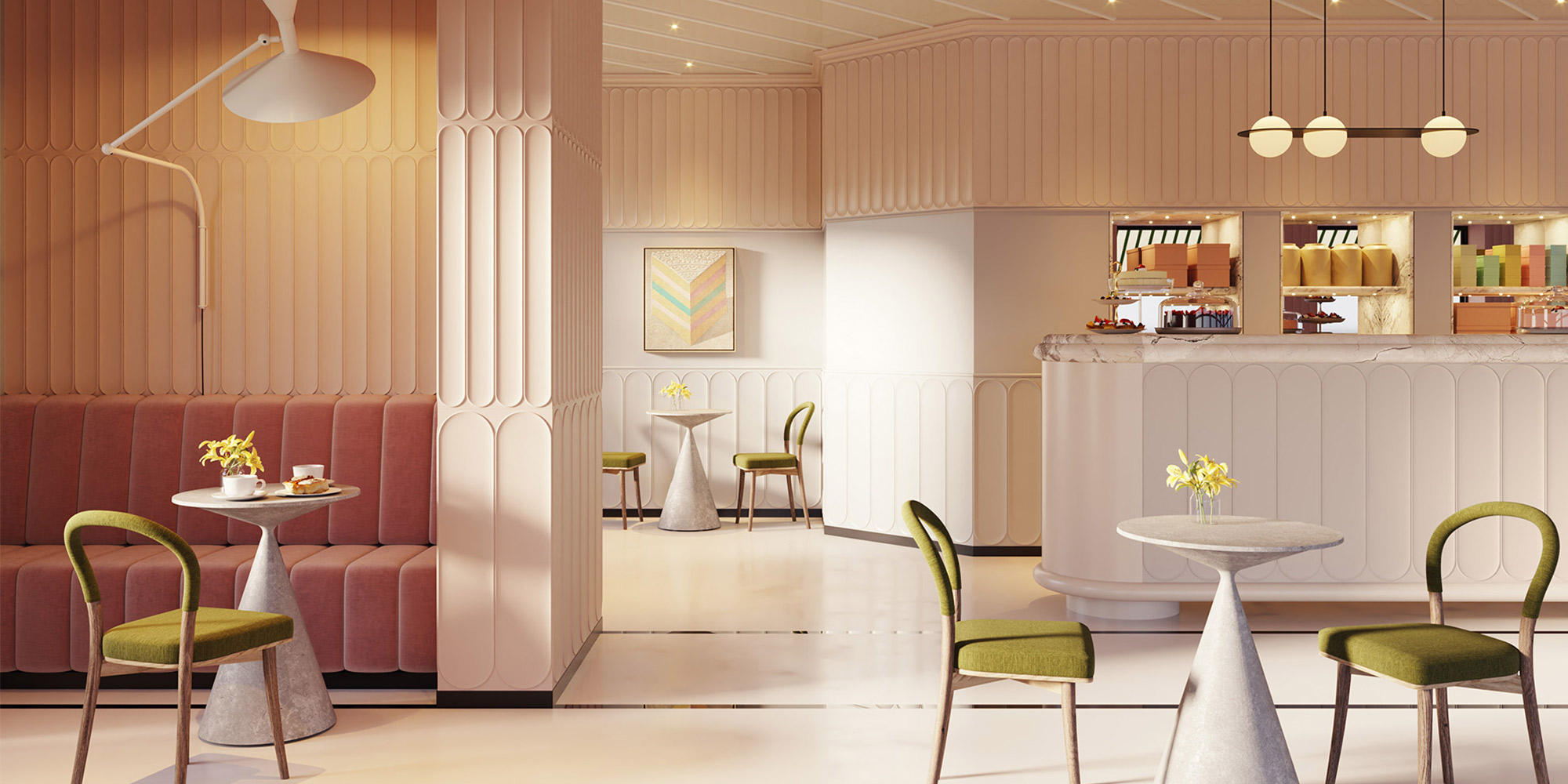 Wandpaneele in besonderer Designer Optik für ein modernes Wohnzimmer.