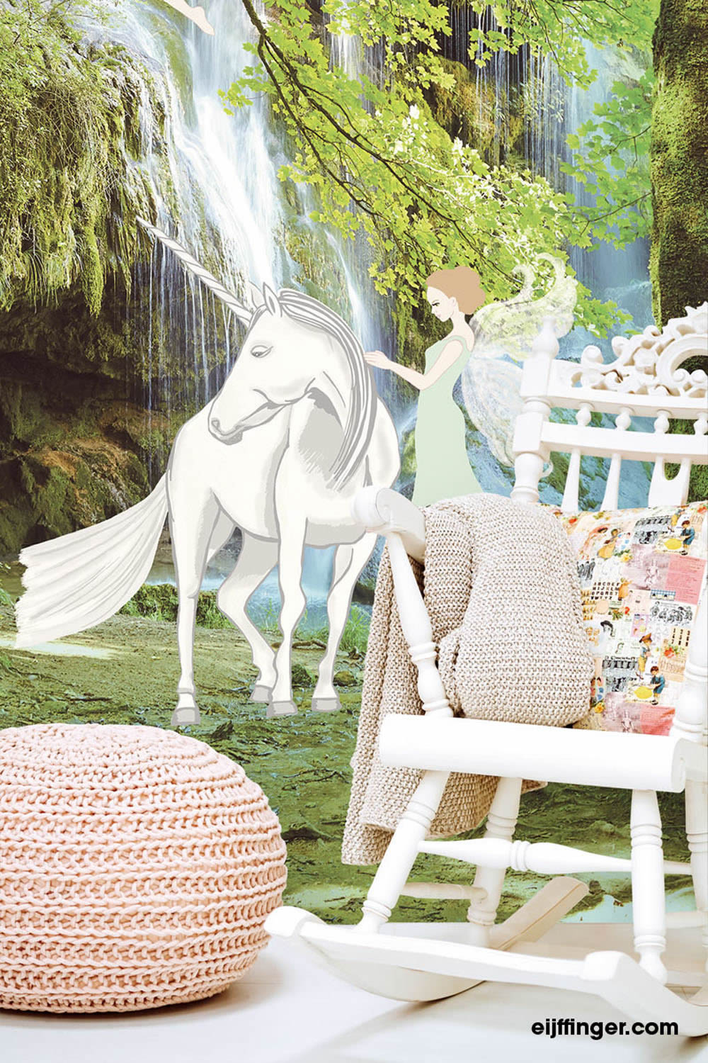 Green mural forest elves-55-364136