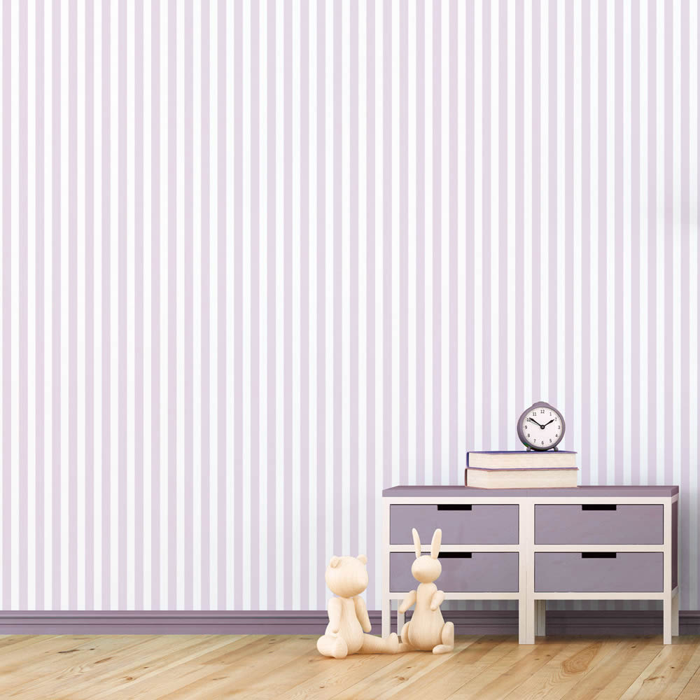 Purple and white non-woven wallpaper block stripes Tiny Tots 2 Essener G78402-28-G78402.1M
