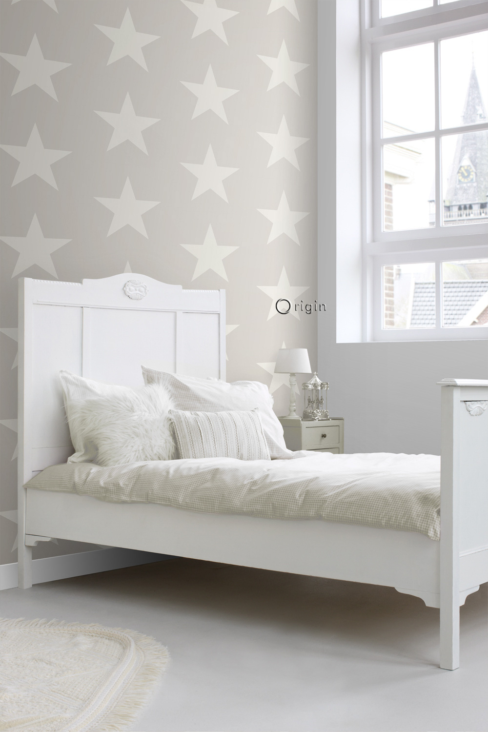 Tapete Sterntapete modern beige Vlies 346826
