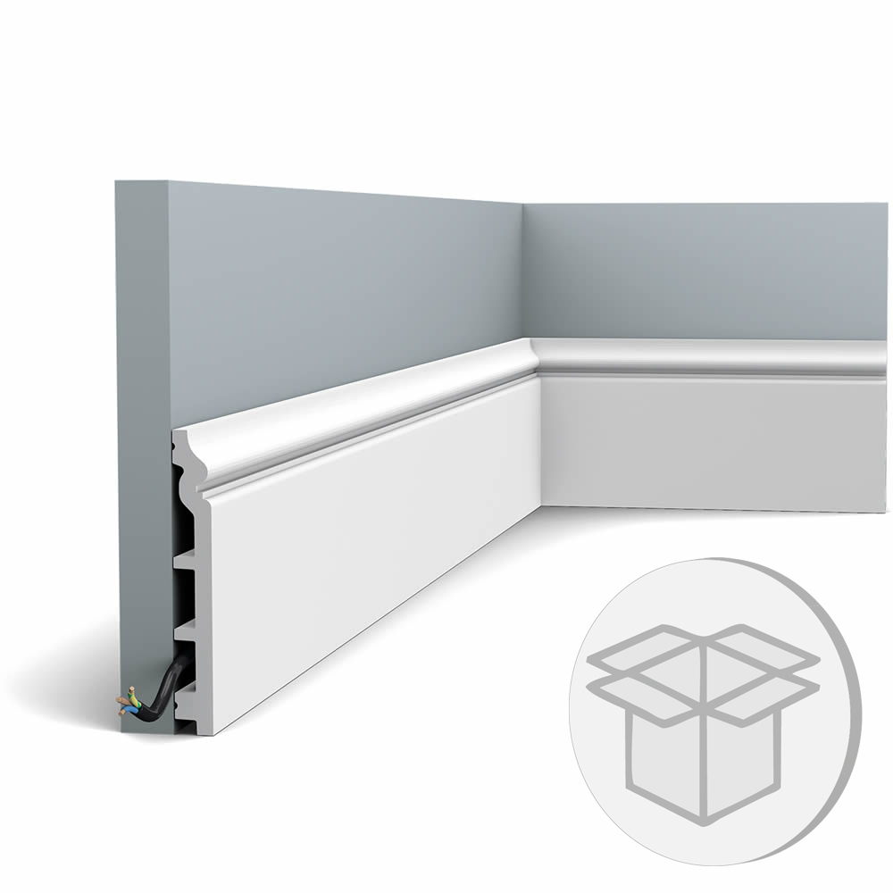 10er Stuckleisten Box SX118F Flexible Fußleiste Orac Decor Stuckleiste-SX118F-VE
