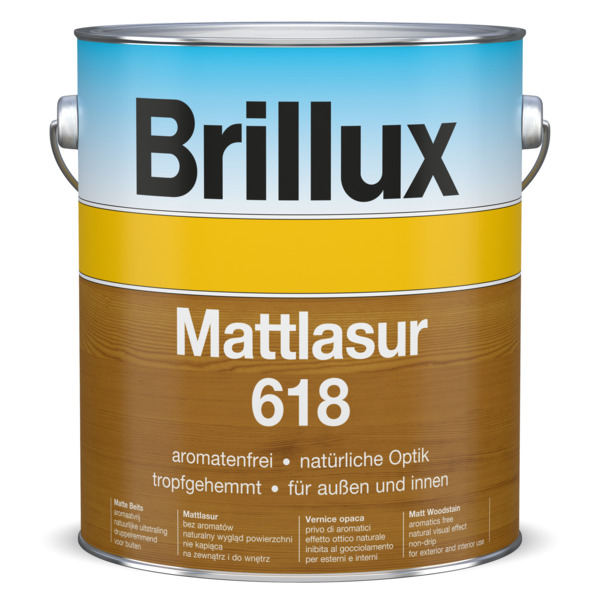 Brillux Mattlasur 618 Brillux Mattlasur 618 Alkydharzlasur farblos | 10 Ltr. Eimer