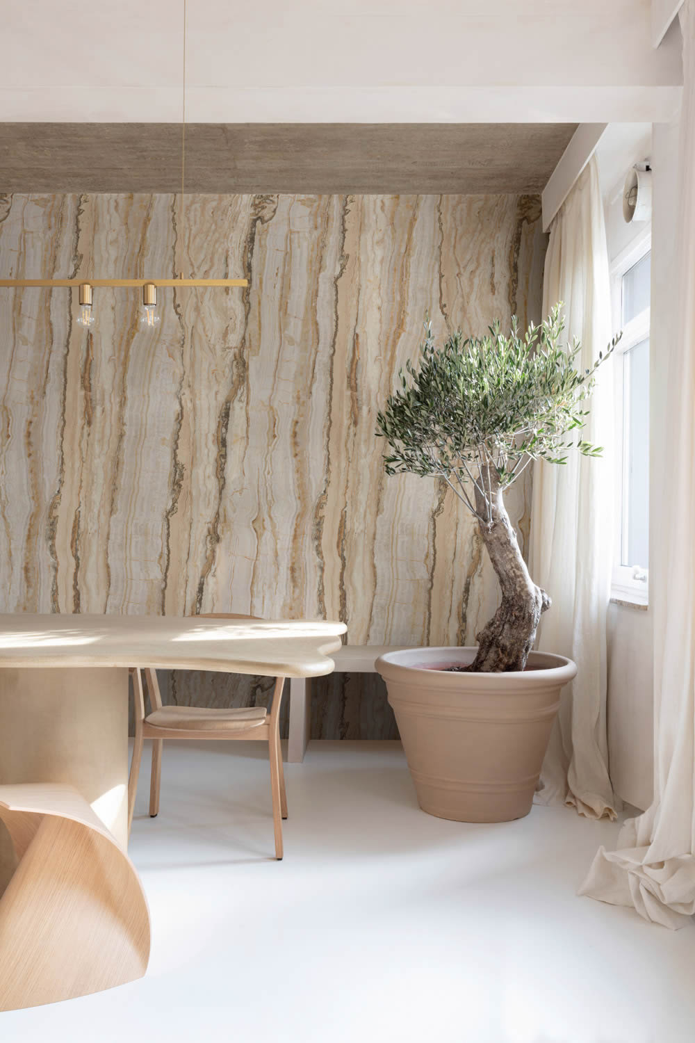 Wandbild 1,59 x 2,80 m Texturen Onyx Steinoptik beige creme A50801