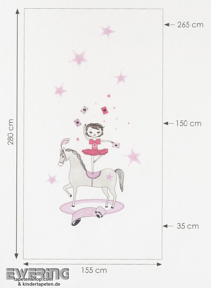Zirkus Stoff-Paneel Rosa