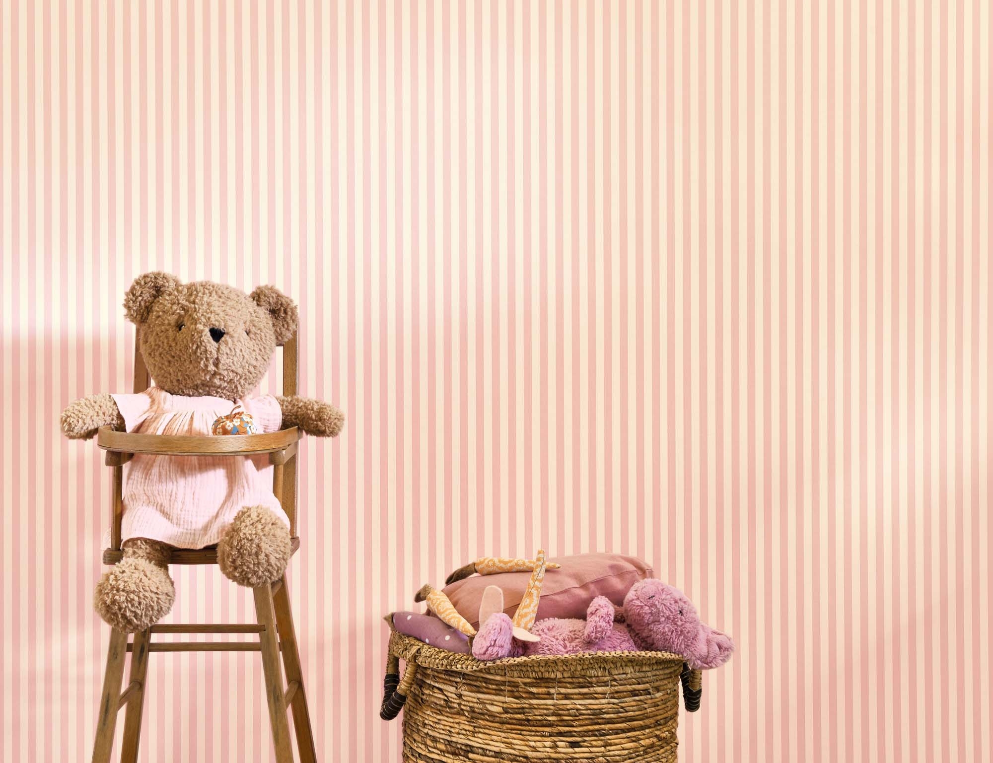 Tapete Streifentapete rosa skaninavisch zeitlos Vlies OUTT29884321