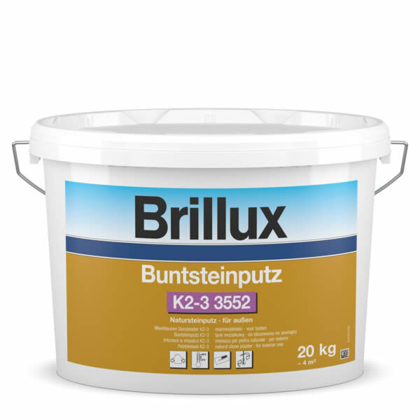 Brillux Buntsteinputz 3552 K2-3 mm 20 KG Ton 3409-0-355200203409M