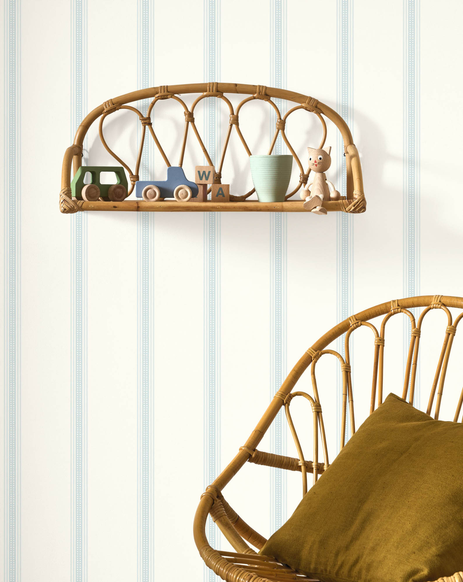 Streifen Tapete Babyzimmer blau Vlies OUTT202956262