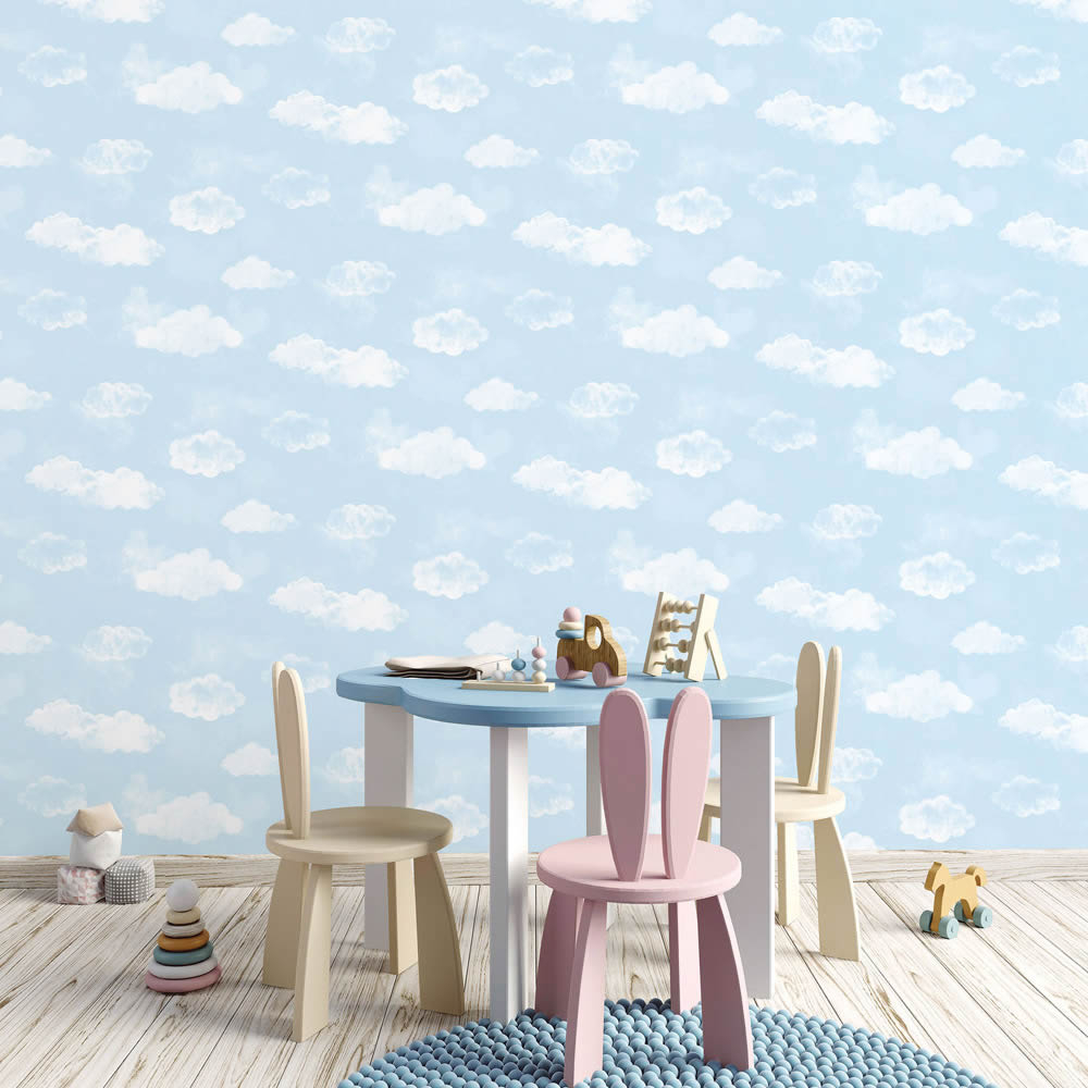 Blue non-woven wallpaper fantasy Tiny Tots 2 Essener G78359-28-G78359.1M