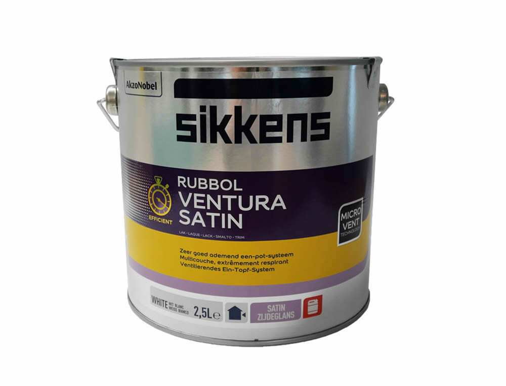 Sikkens Rubbol Ventura Satin plus Alkydharzlack seidenglänzend 2,5 Ltr. | weiß-3-42815M