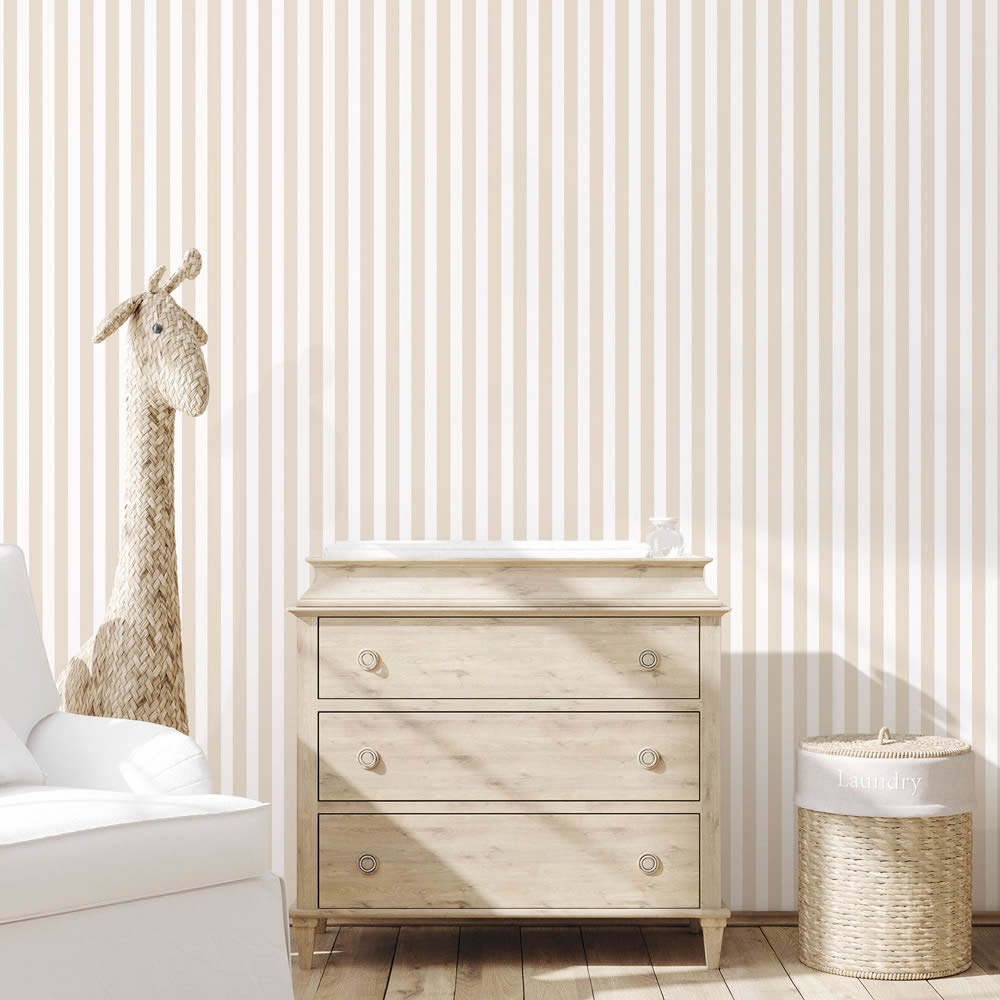 Beige and White Non-Woven Wallpaper Geometric Pattern Tiny Tots 2 Essener G78398-28-G78398.1M