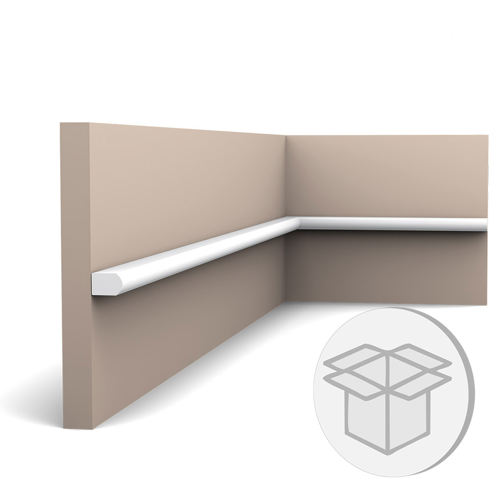 70er Wandleisten Box rund schmal PX209 Orac Decor Stuckleiste-PX209-VE