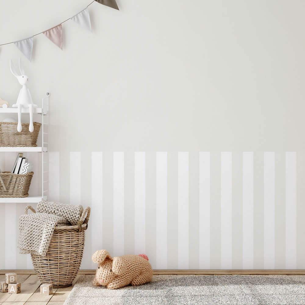 Grau und weiße Tapete Landhausmuster Kids Walls Marburg 82258
