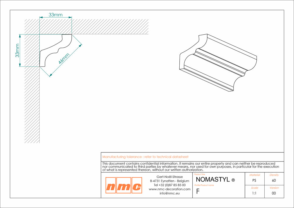 105er Stuckleisten Box Deckenleiste NMC F _L Noel Marquet Stuckleiste-x13-F-VE
