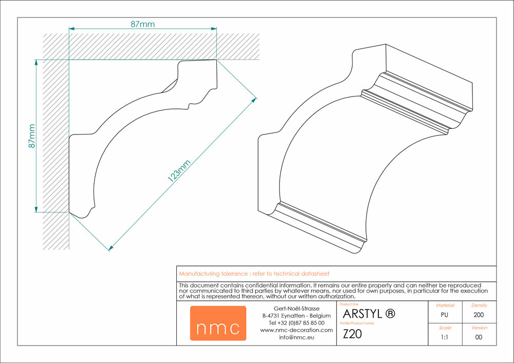20er Stuckleisten Box Z20 Deckenleiste NMC Noel Marquet Lichtleiste-x13-Z20-VE