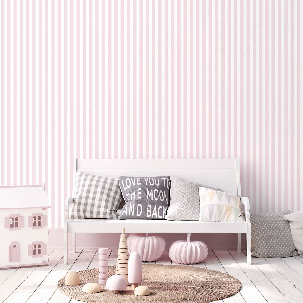 Geometric pattern pink and white non-woven wallpaper Tiny Tots 2 Essener G78403-28-G78403.1M