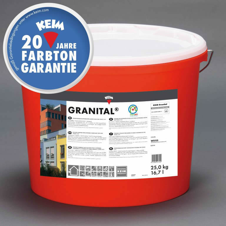 KEIM Granital silikatische Fassadenfarbe weiß 25 kg
