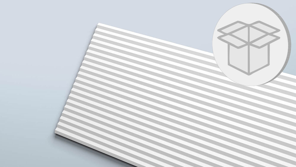 8er 3D-Paneel Box Faltenoptik NMC PLISSE-S Wandelement