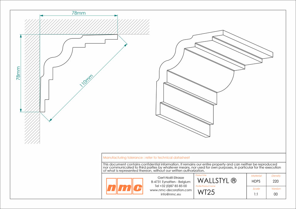 13er Stuckleisten Box Deckenleiste NMC WT25 Noel Marquet Stuckleiste-x13-WT25-VE