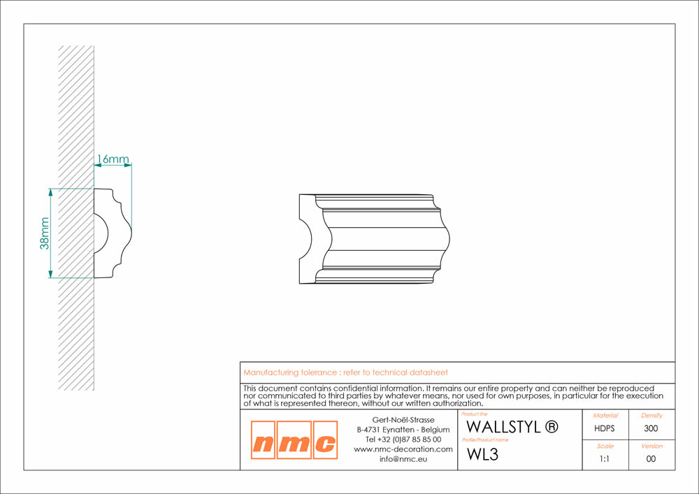 48er Stuckleisten Box WL3 Wandleiste NMC Noel Marquet Stuckleiste-x13-WL3-2M-VE
