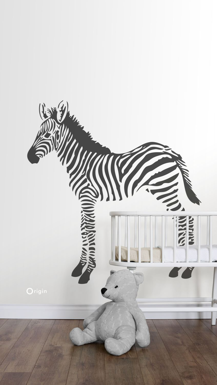 Wandbild Zebra schwarz weiß 150 x 279 cm 357217