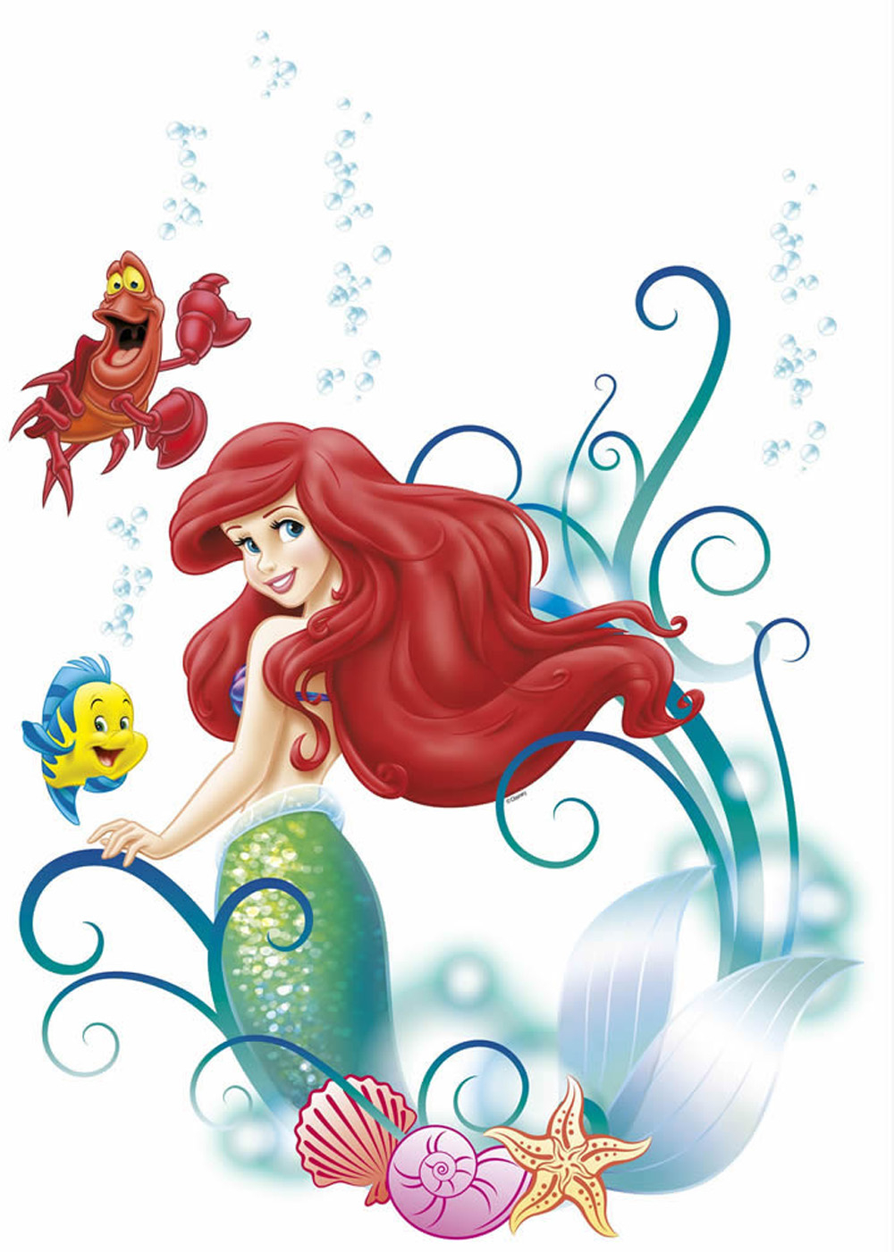 Wandsticker selbstklebend Arielle die Meerjungfrau Disney bunt