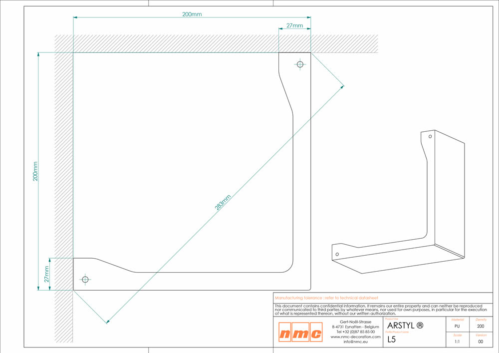 3er Stuckleisten Box Lichtleiste NMC L5 Noel Marquet Abdeckleiste-x13-L5-VE