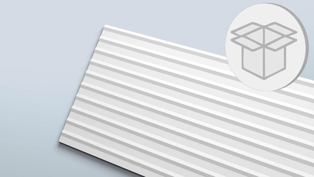 8er Wandpaneel Box plissierte Optik NMC PLISSE-L Noel Marquet