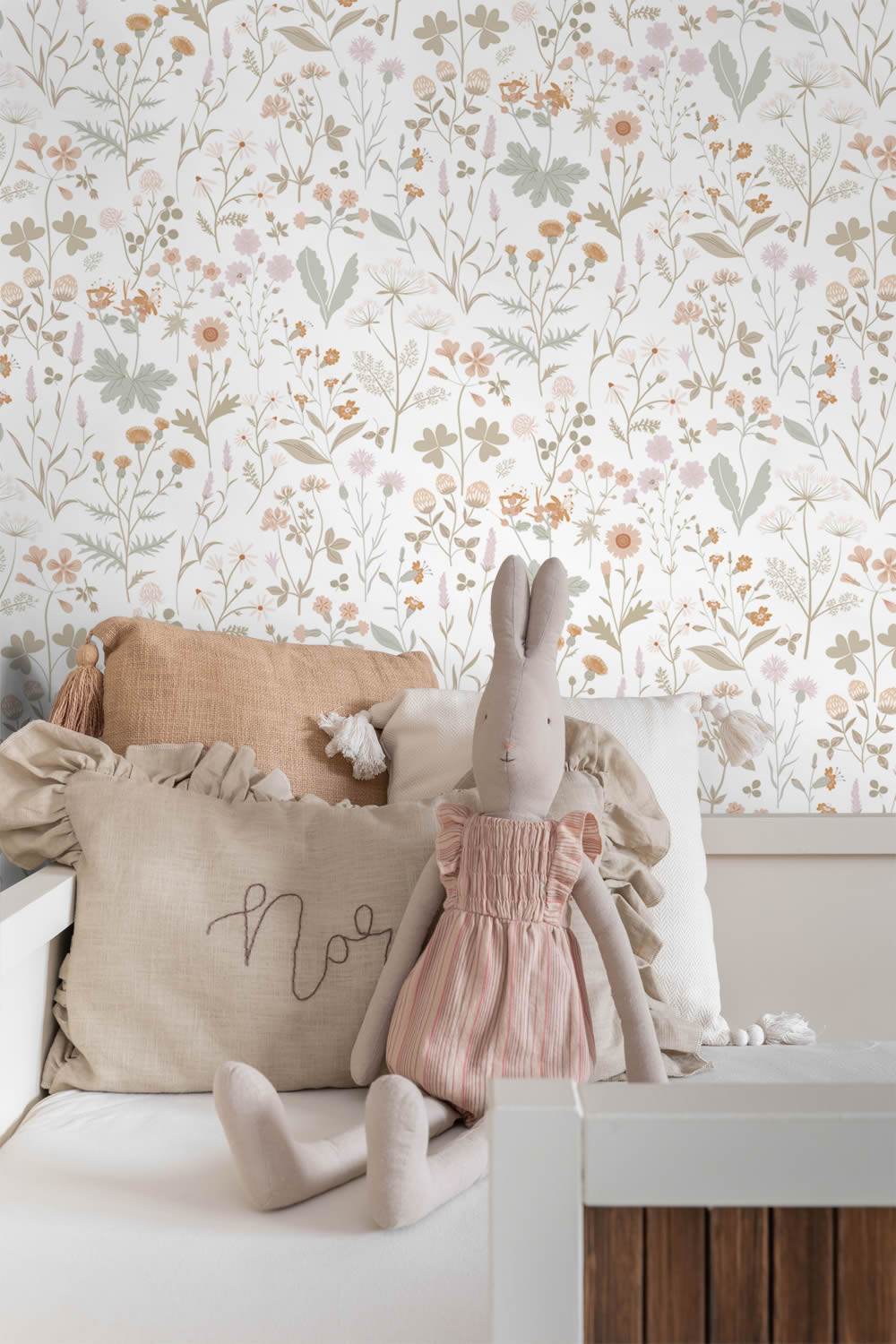 Blumentapete Wildblumen Boho Scandi Vlies pastell 139514