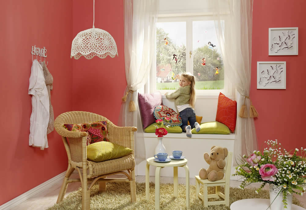 Fenstersticker selbsthaftend Tinkerbell Feen Bunt