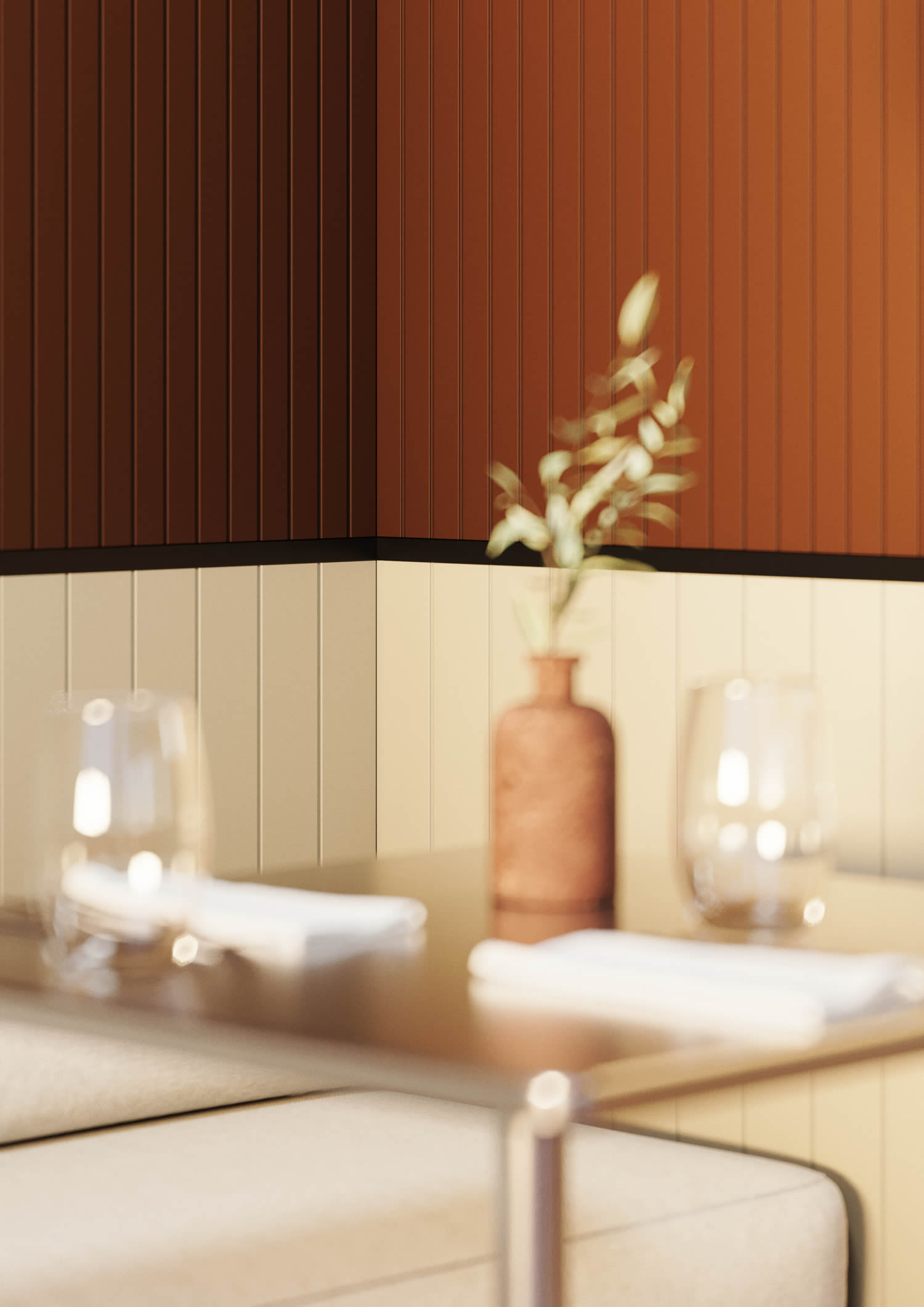 Wall panel Scandinavian linear NMC LATTE L