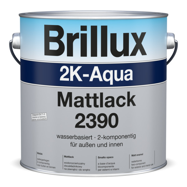 Brillux 2K-Aqua Mattlack 2390 (Härter nicht enthalten, bitte sep. bestellen)