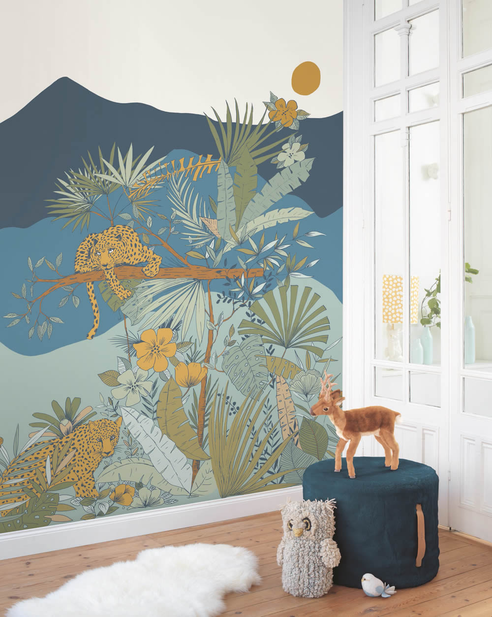 Mural jungle blue green Our Planet OUP101477717-36-OUP101477717