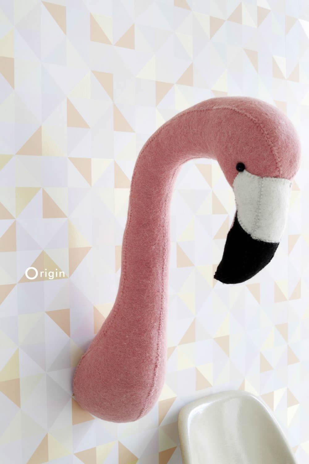 Tapete Vlies Dreiecke Orange Gelb