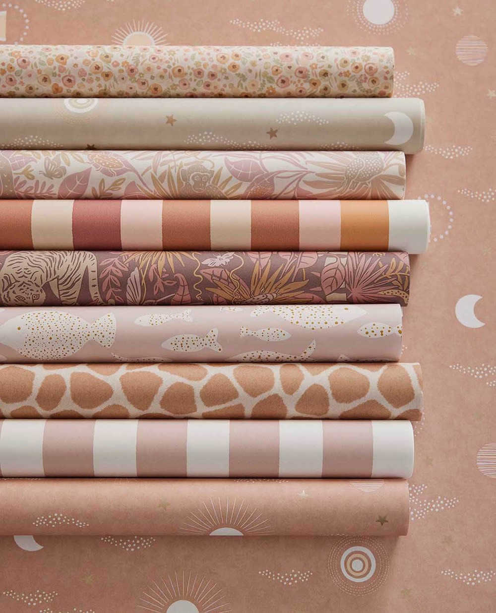 sky sun, moon and stars non-woven wallpaper beige Explore Eijffinger 323080-55-323080