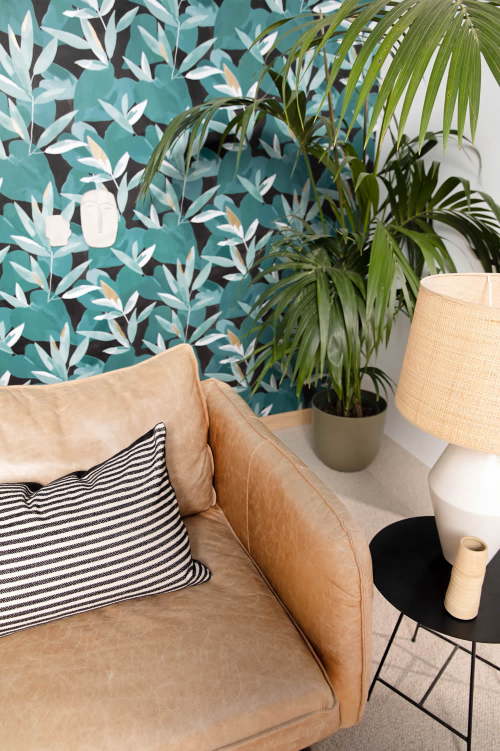 Tapete Vlies Schwarz Dunkel-Grüne Monstera Caselio Imagination