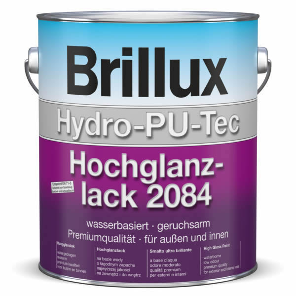 Brillux Hydro-PU-Tec Hochglanzlack 2084 - 3 ltr. weiß _LW