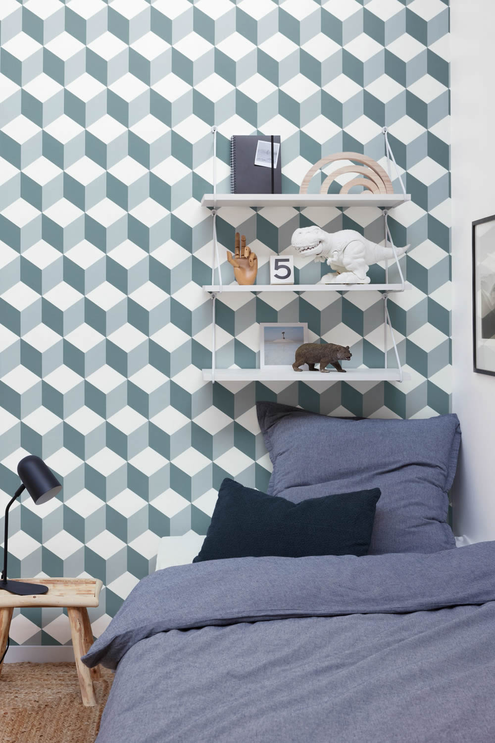 graphic 3D geometric wallpaper gray Young and free YNF103326069-36-YNF103326069.1M