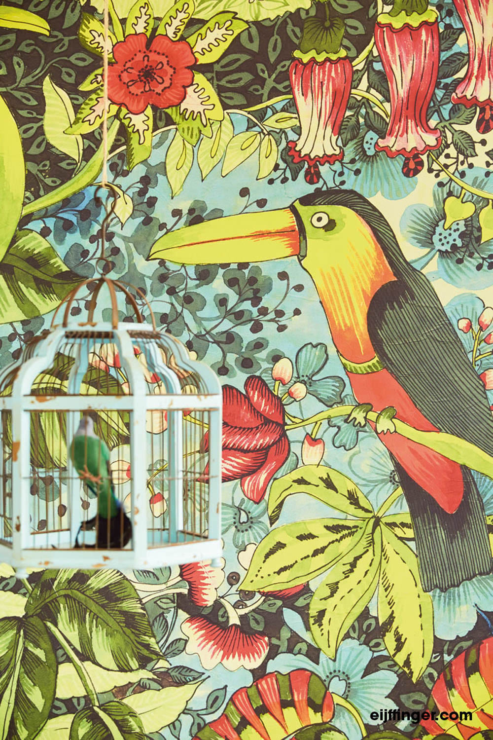 jungle mural green non-woven-55-364121