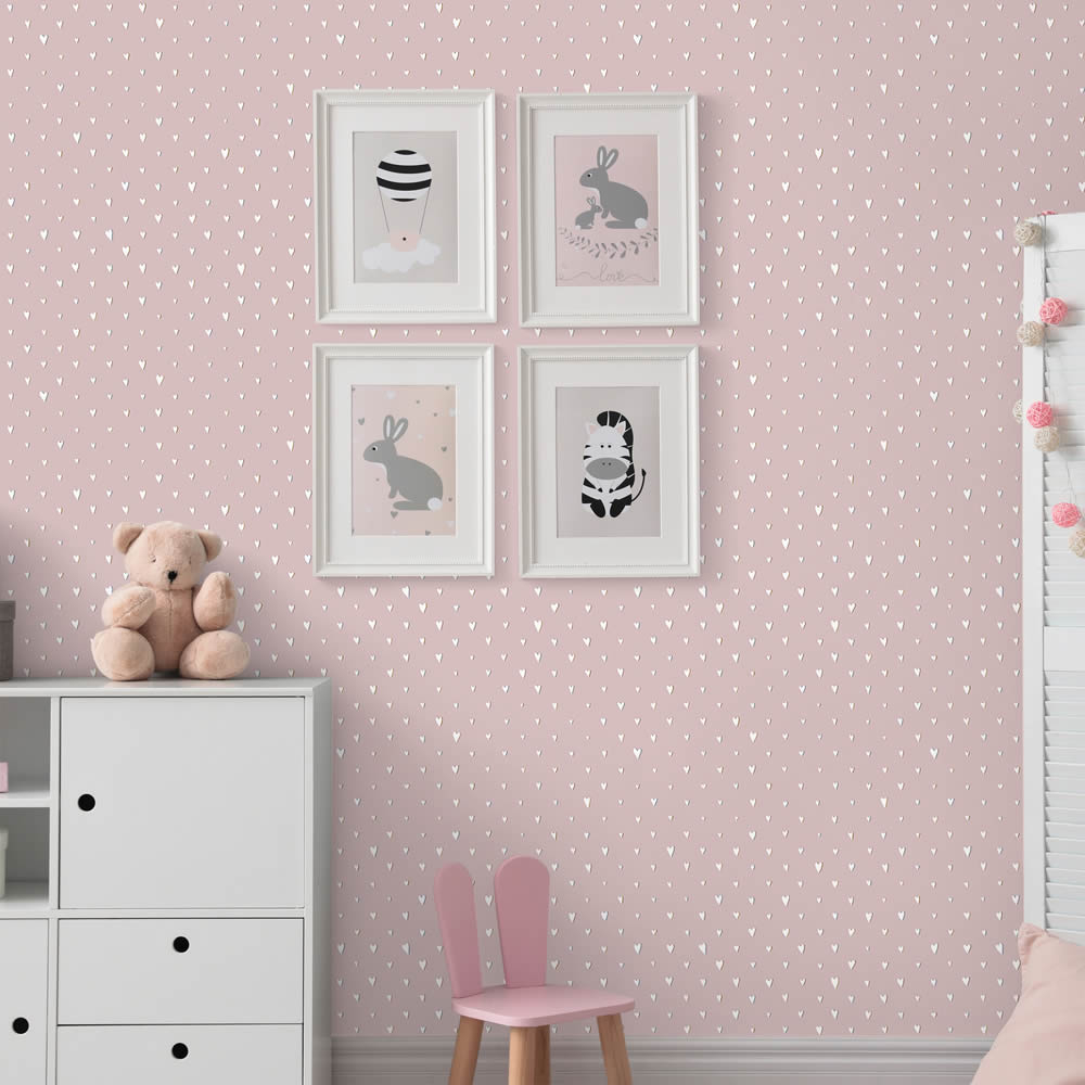 Herzoptik Vliestapete helllila Great Kids Hohenberger 26817