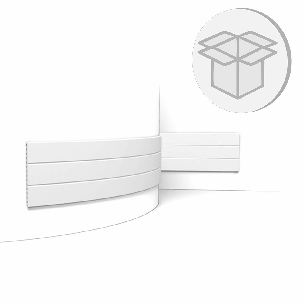9er Wandpaneel Box flexibel linear beidseitig verwendbar TRACK WX205F Orac Decor-WX205F-VE