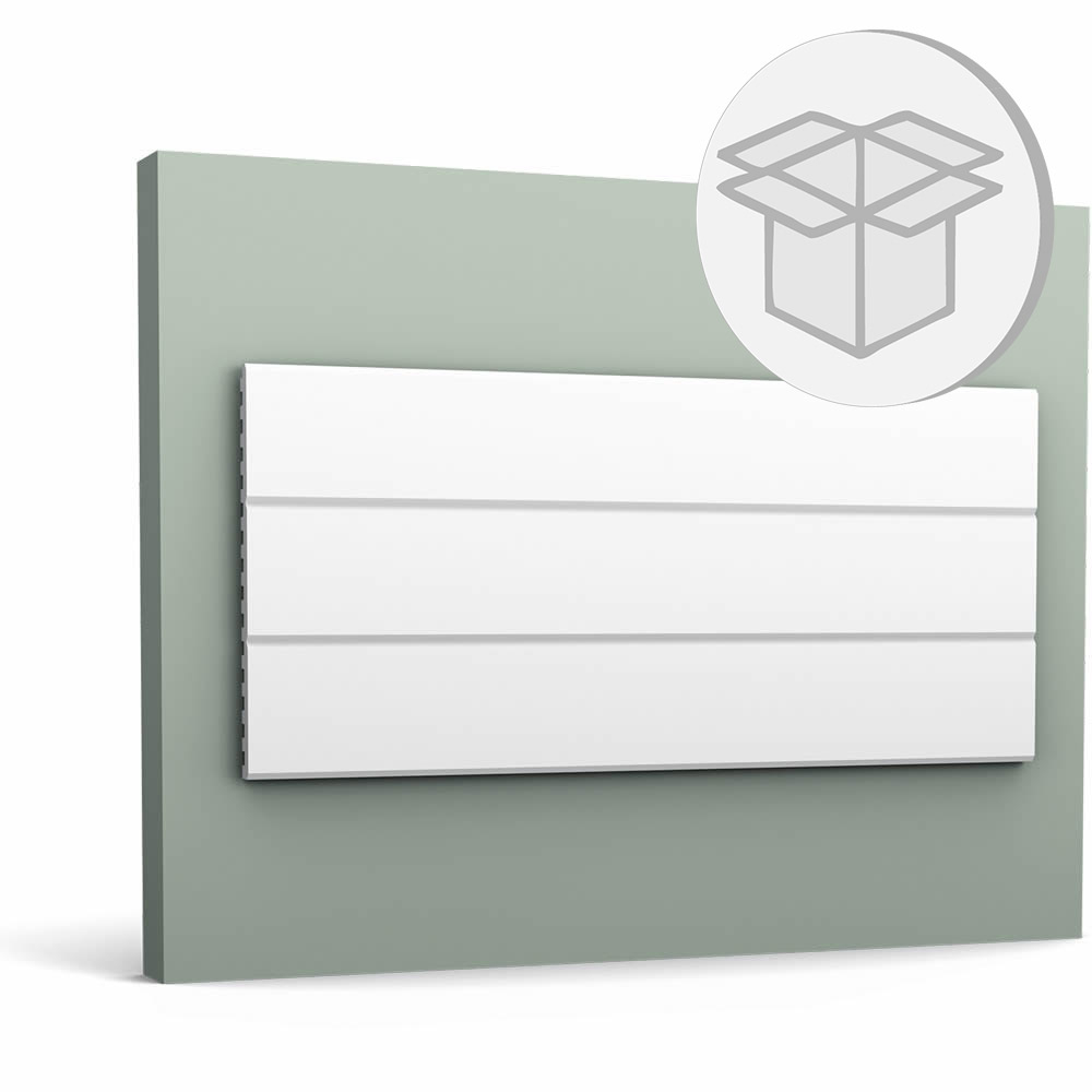 10er Wandpaneel Box lineare Optik beidseitig verwendbar TRACK WX205 Orac Decor-WX205-VE