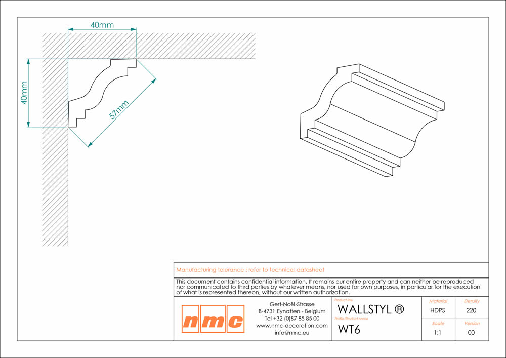 37er Stuckleisten Box WT6 Deckenleiste NMC Noel Marquet Stuckleiste-x13-WT6-VE
