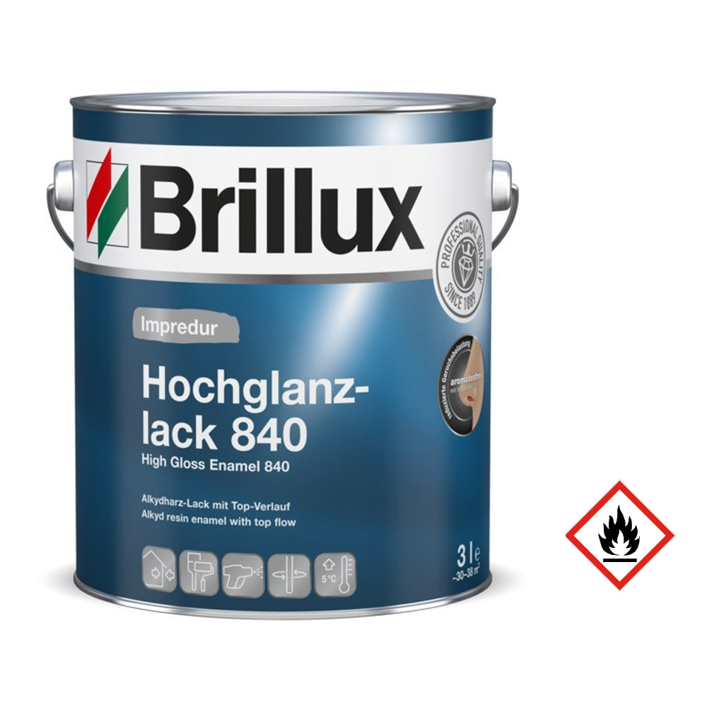 Brillux Impredur Hochglanzlack 840 hochglänzend 0095 weiß | 3 LTR _L