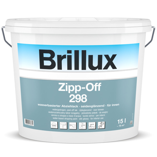 Brillux Zipp-Off 298 weiß Speziallack 15 Ltr. Eimer-0-029800150095