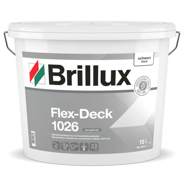Brillux Flex-Deck 1026 Innenfarbe schwarz 15 l