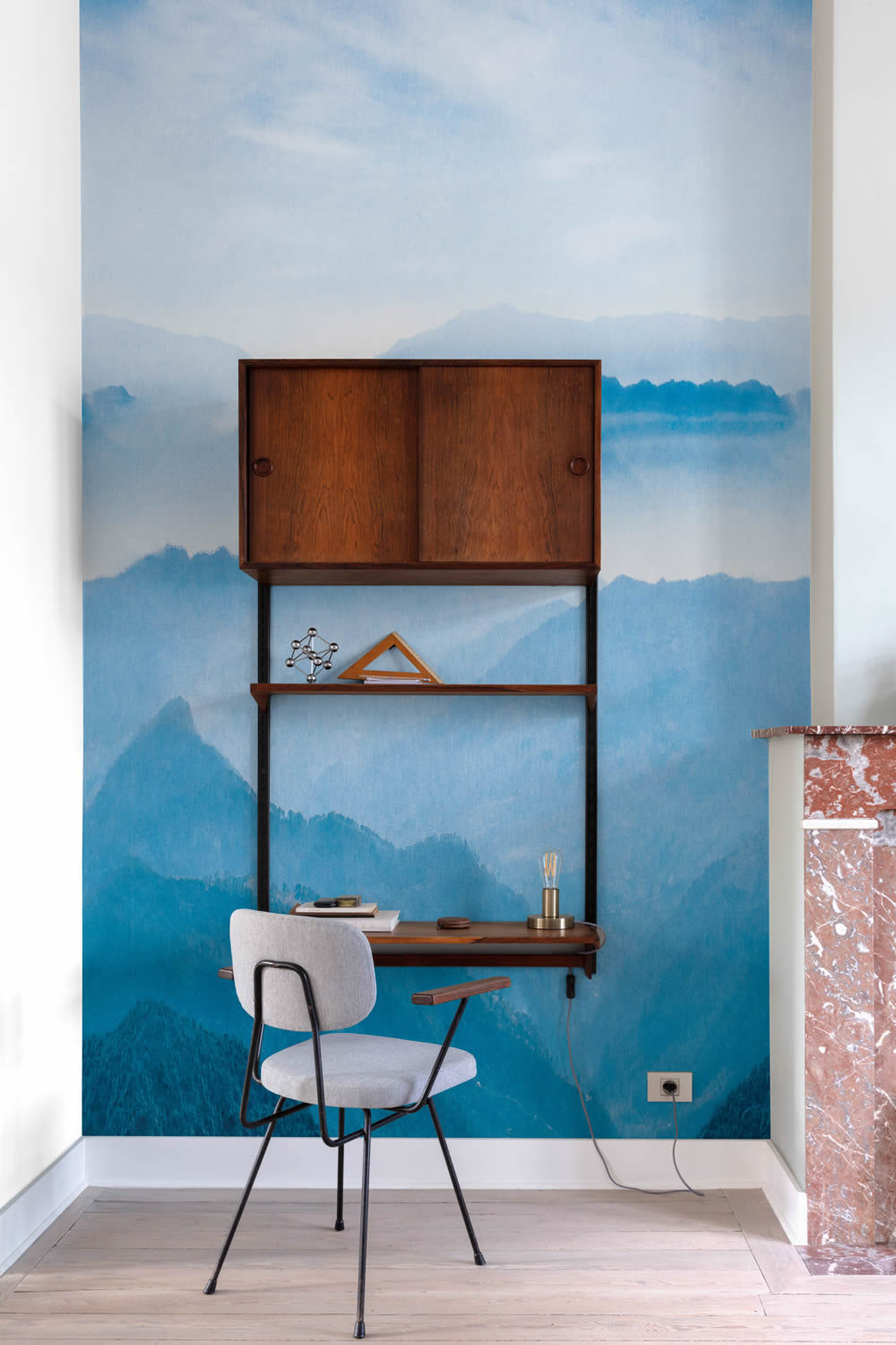 Fototapete 159 x 280 cm Berge Landschaft Himmel blau ML1101