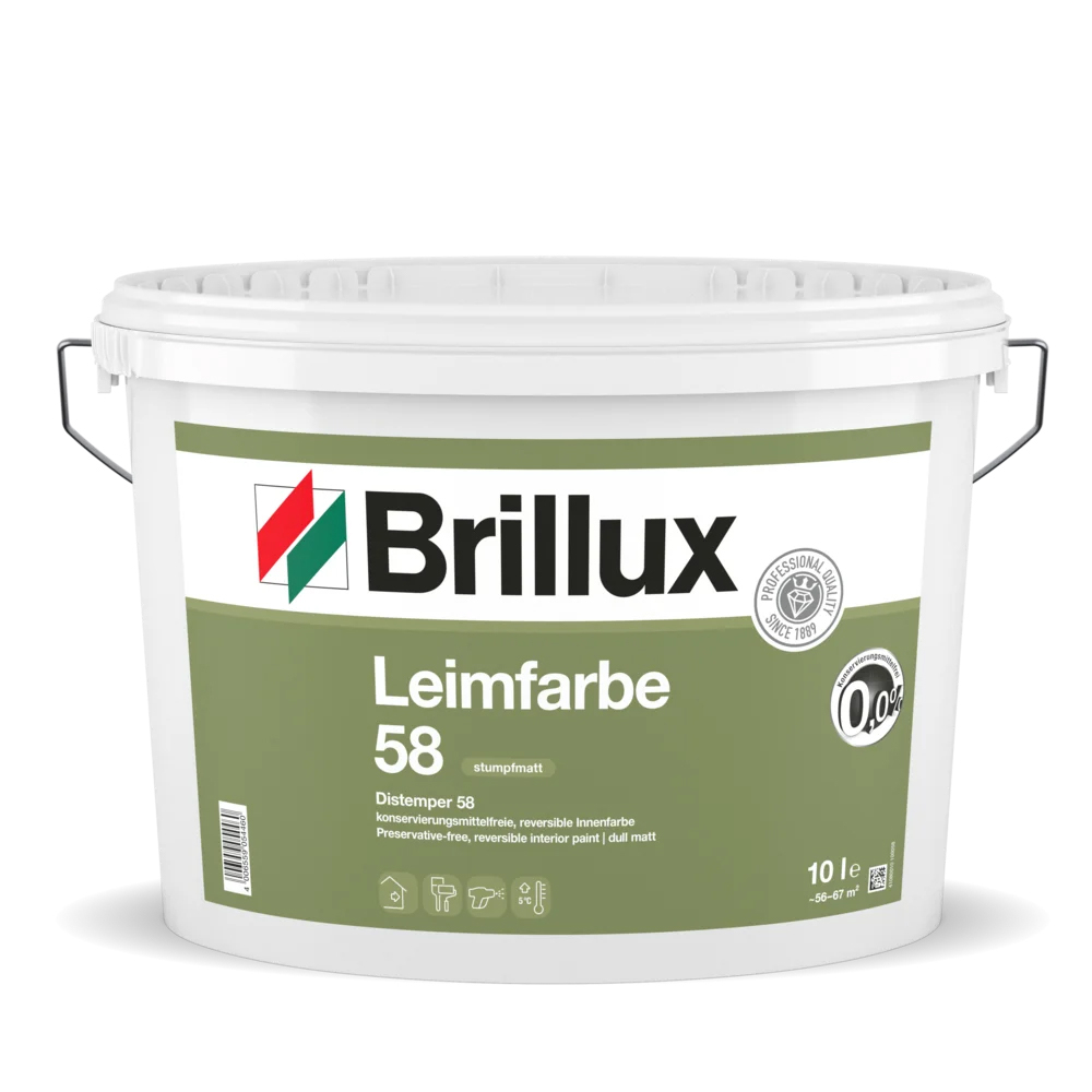 Brillux Leimfarbe 58 Innenfarbe weiß 10 l