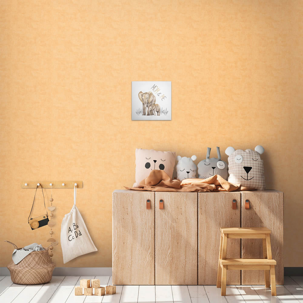 Canvas picture elephants family baby mom DD129421 30 x 30 cm